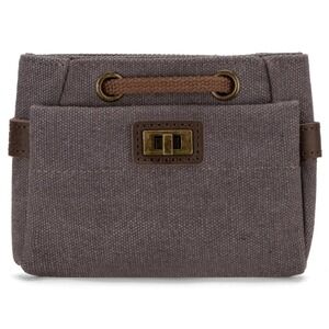ZEDE Paris Pont-des-Arts Coin Purse Gray Canvas Leather ZG065 New